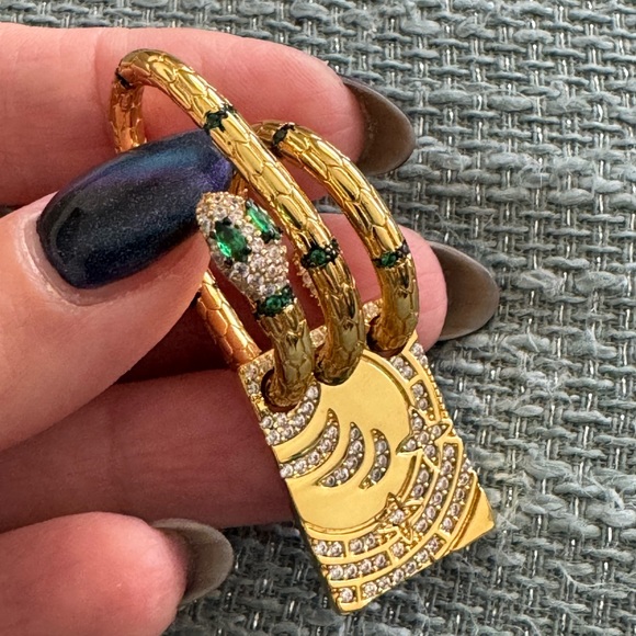 925 sterling silver single earring with Swarovski crystals - Picture 12 of 12